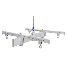 Image du produit : Traverse porte-charge SCHILLING en forme de H en alu, avec 4 crochets de sécurité, poutre principale de 2 m, traverse de 2 m, capacité de charge de 1 000 kg