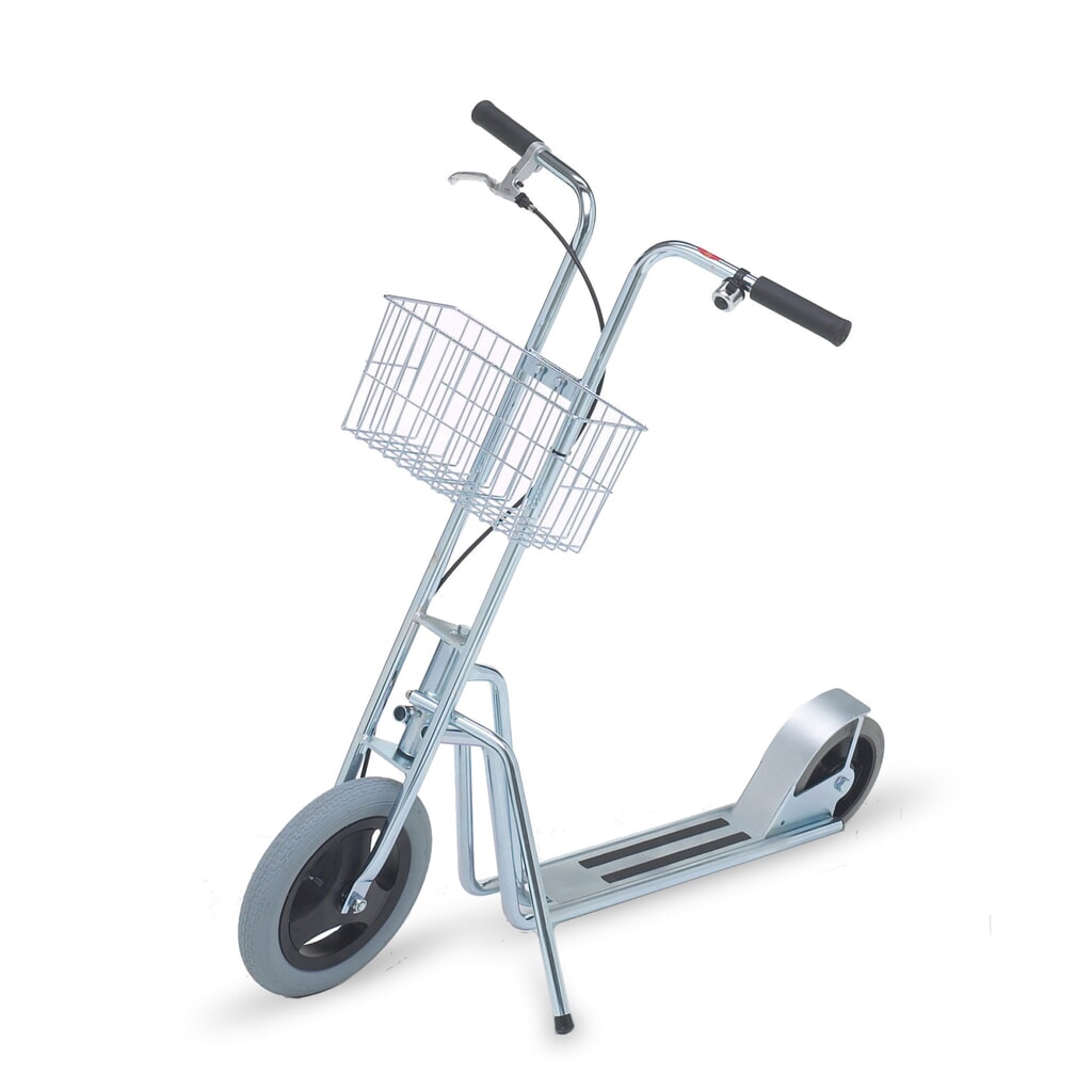 Trottinette industrielle PREMIUM Ergobjörn avec panier, trottinette N° de l'image du produit 1 : Trottinette industrielle PREMIUM Ergobjörn avec panier, trottinette
