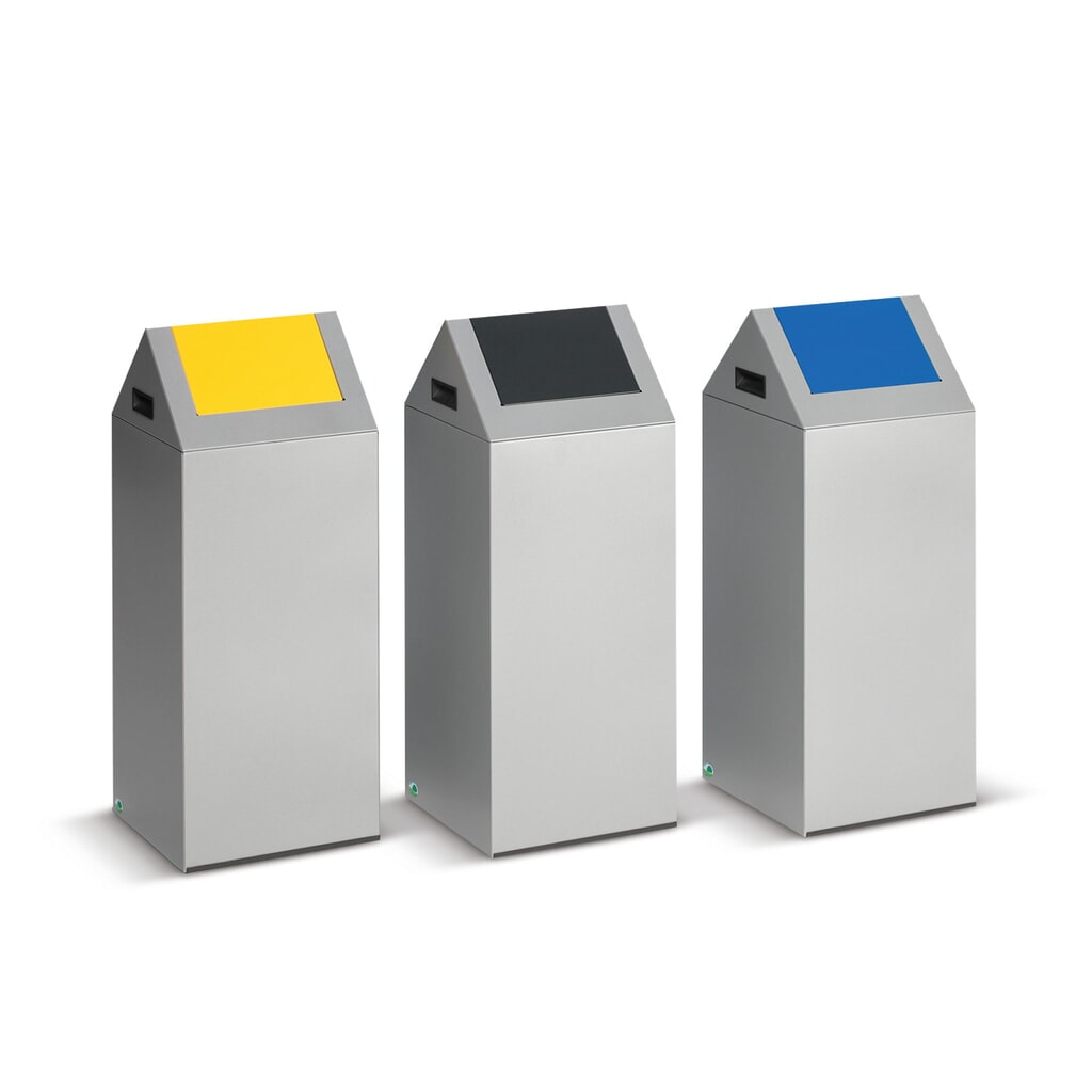 VAR® Collecteur de déchets, 60 litres, autoextinguible, corps gris clair, couvercle anthracite N° de l'image du produit 2 : VAR® Collecteur de déchets, 60 litres, autoextinguible, corps gris clair, couvercle anthracite