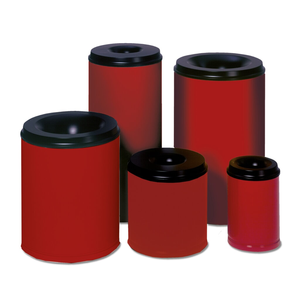 Illustration du produit: VAR® Poubelle à papier de sécurité, anti-feu, 15 litres, rouge feu