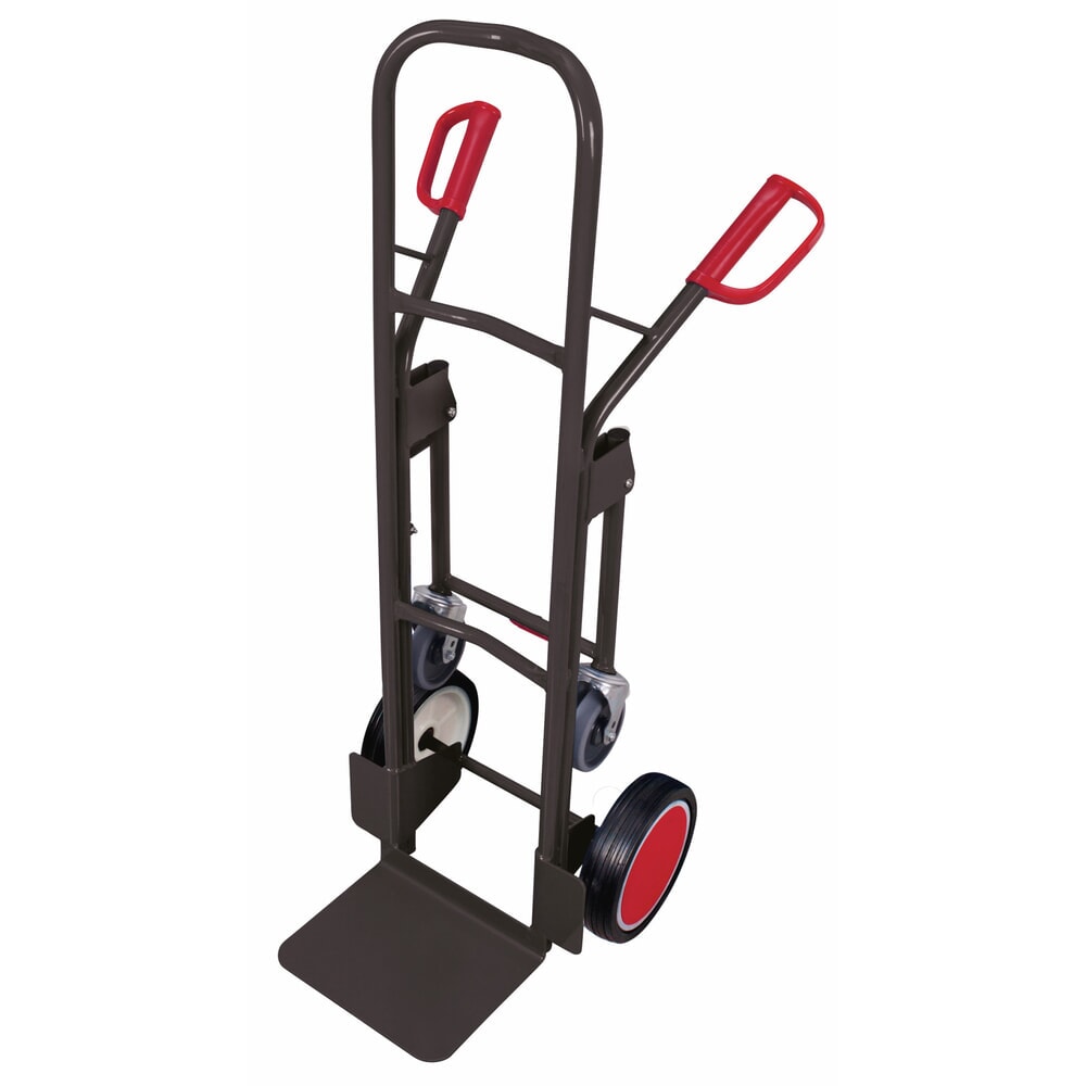VARIOfit® Stahlrohr-Sackkarre mit Stützrädern, Tragfähigkeit 250 kg