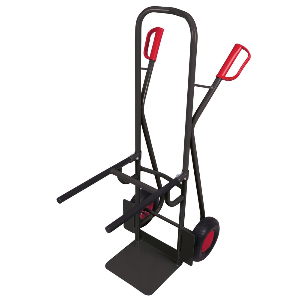 Diable pour chaises VARIOfit® en acier, capacité de charge 250 kg, pelle L x P 320 x 250 mm, pneumatique, gris anthracite Illustration du produit: Diable pour chaises VARIOfit® en acier, capacité de charge 250 kg, pelle L x P 320 x 250 mm, pneumatique, gris anthracite