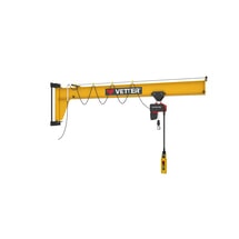 N° de l'image du produit 3 : VETTER® Potence, palan électrique à chaîne LIFTKET compris, version murale, construction basse, portée 3 000 mm, capacité de charge 125 kg