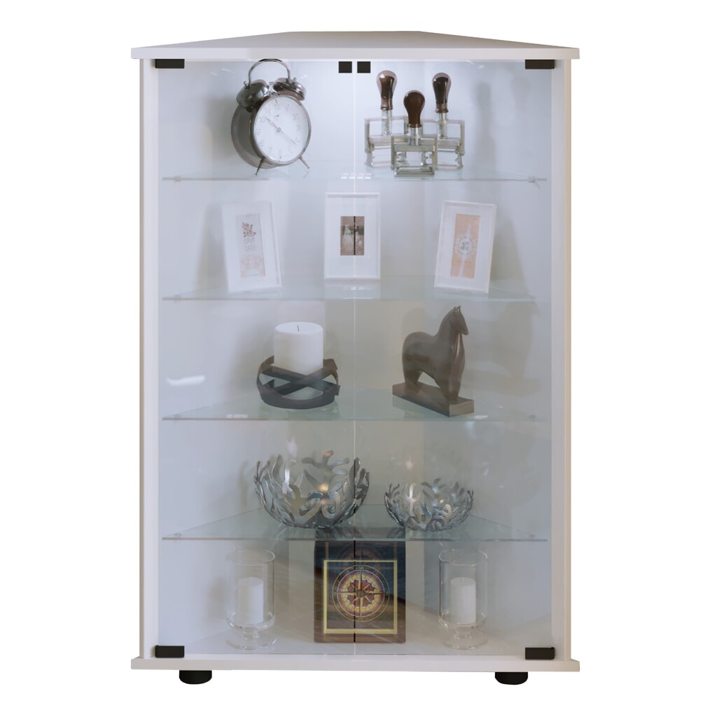 Vitrine à poser VCM Jecka, blanche N° de l'image du produit 1 : Vitrine à poser VCM Jecka, blanche