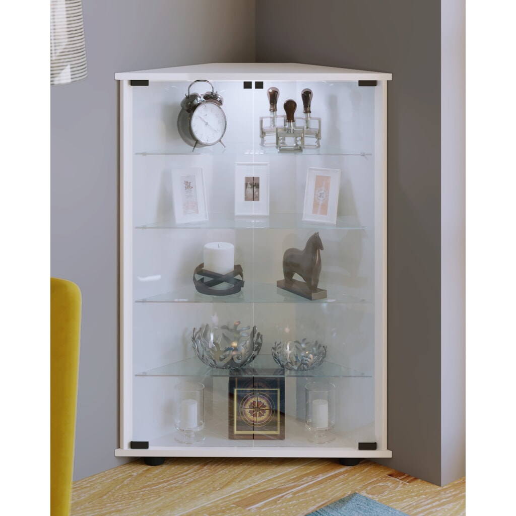 Vitrine à poser VCM Jecka, blanche N° de l'image du produit 2 : Vitrine à poser VCM Jecka, blanche