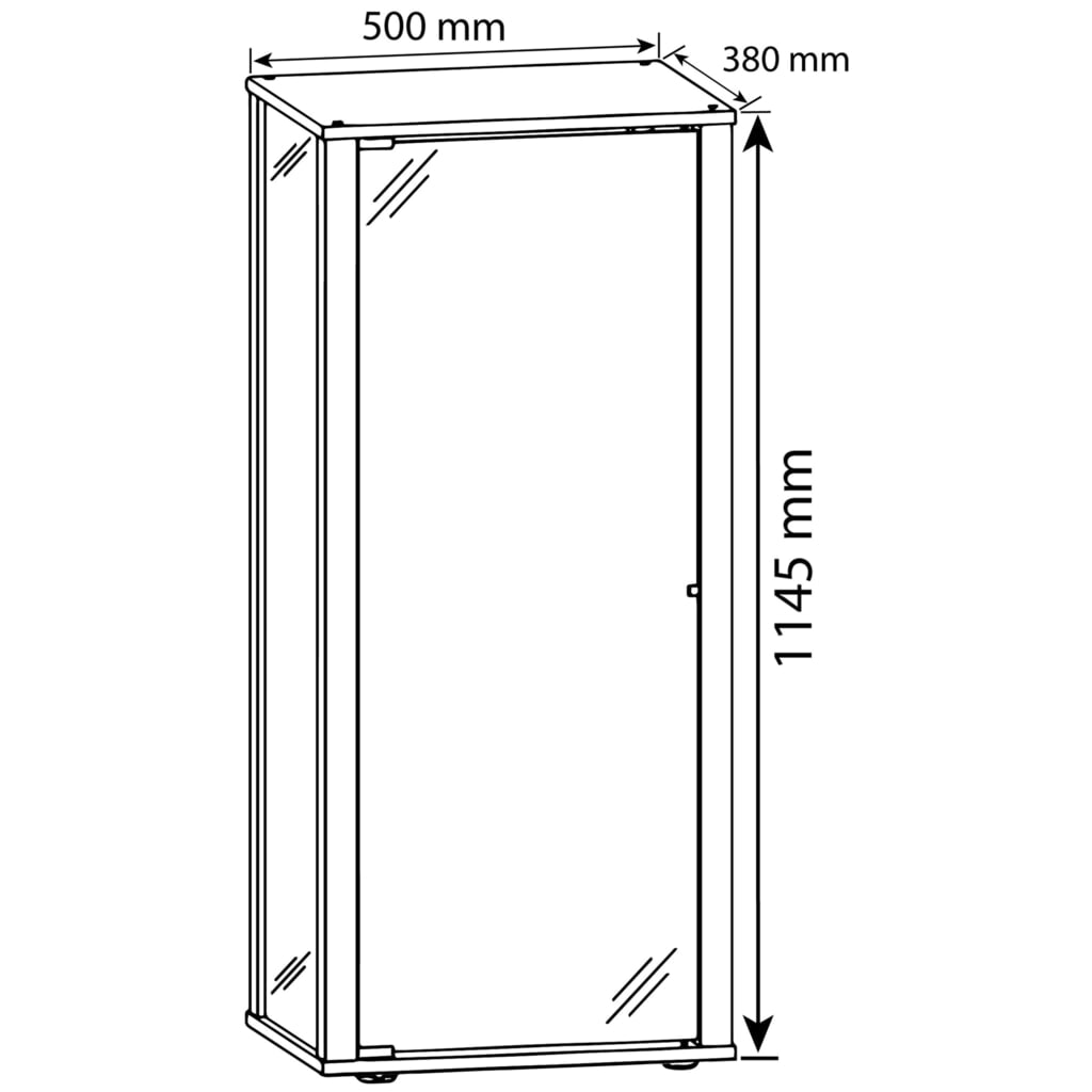 N° de l'image du produit 2 : Vitrine à poser VCM Kavisa L, argent