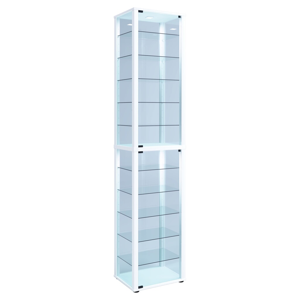 Vitrine à poser VCM Kavisa XXL, blanche Illustration du produit: Vitrine à poser VCM Kavisa XXL, blanche