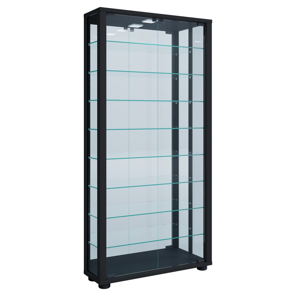 Numéro de l'image du produit 1: Vitrine Lumo Maxi avec miroir, éclairage à LED inclus, noir