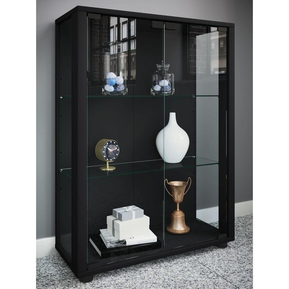 Numéro de l'image du produit 3: Vitrine à poser Sintalo, éclairage à LED inclus, noire