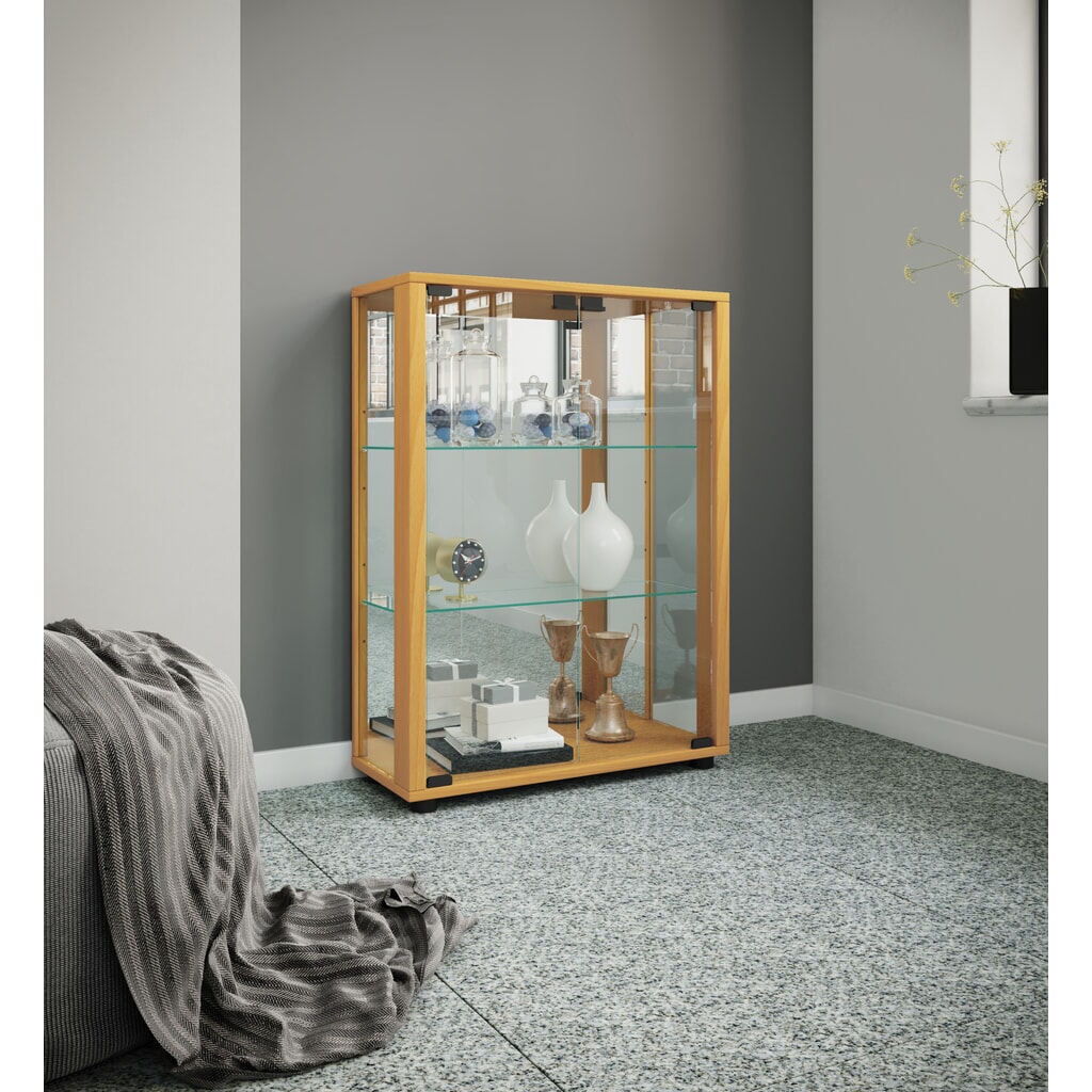N° de l'image du produit 4 : Vitrine à poser VCM Sintalo avec Miroir, hêtre