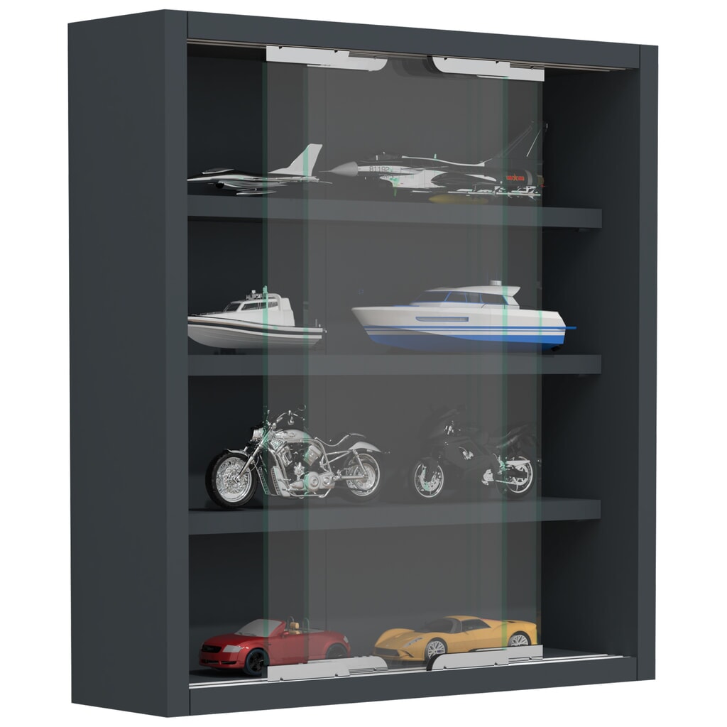 Vitrine murale VCM Agisa S, anthracite N° de l'image du produit 1 : Vitrine murale VCM Agisa S, anthracite