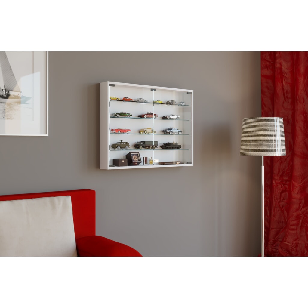 Vitrine murale VCM Mandosa L, blanche N° de l'image du produit 3 : Vitrine murale VCM Mandosa L, blanche