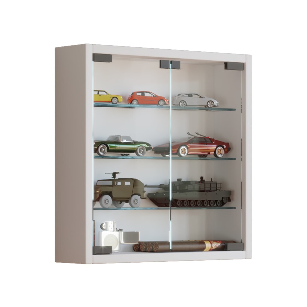 Vitrine murale VCM Mandosa S, blanche N° de l'image du produit 1 : Vitrine murale VCM Mandosa S, blanche