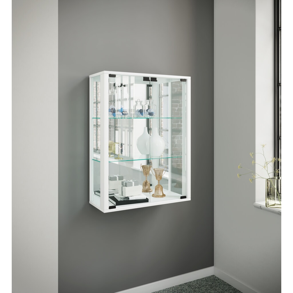 N° de l'image du produit 4 : Vitrine murale VCM Udina avec miroir, blanche