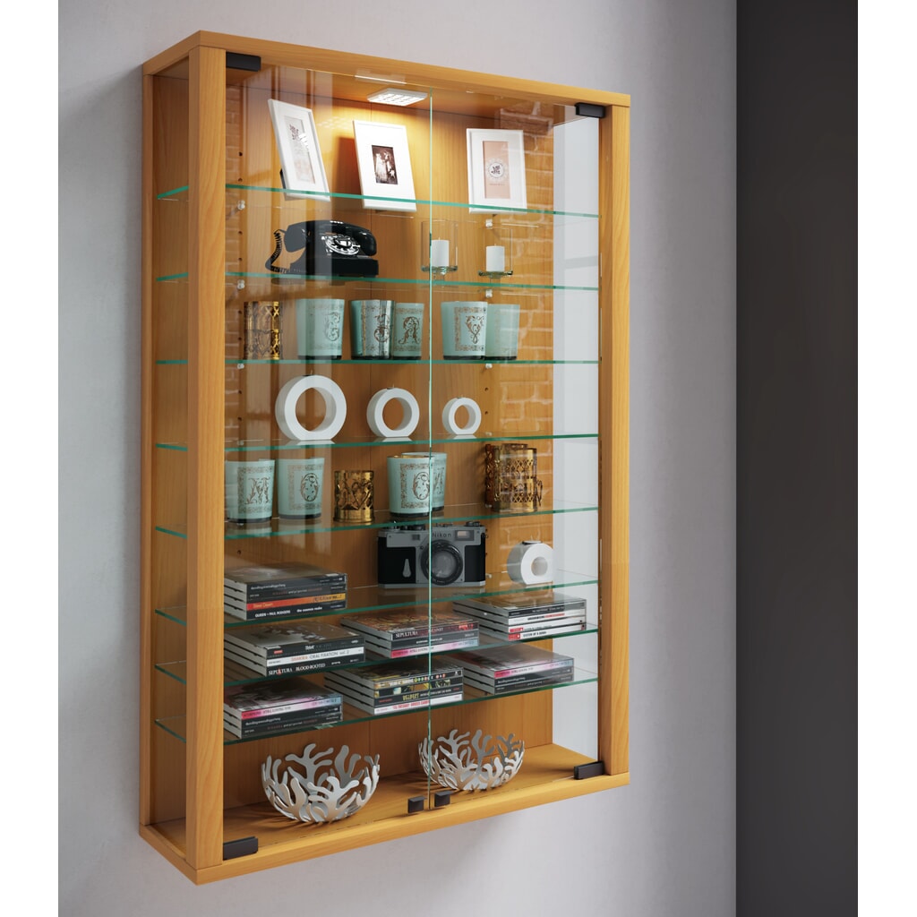 Vitrine murale VCM Vitrosa Mini, hêtre N° de l'image du produit 2 : Vitrine murale VCM Vitrosa Mini, hêtre