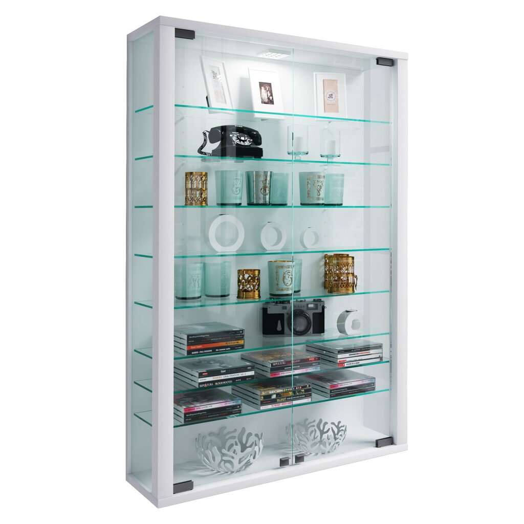 Vitrine murale VCM Vitrosa Mini, blanche Illustration du produit: Vitrine murale VCM Vitrosa Mini, blanche