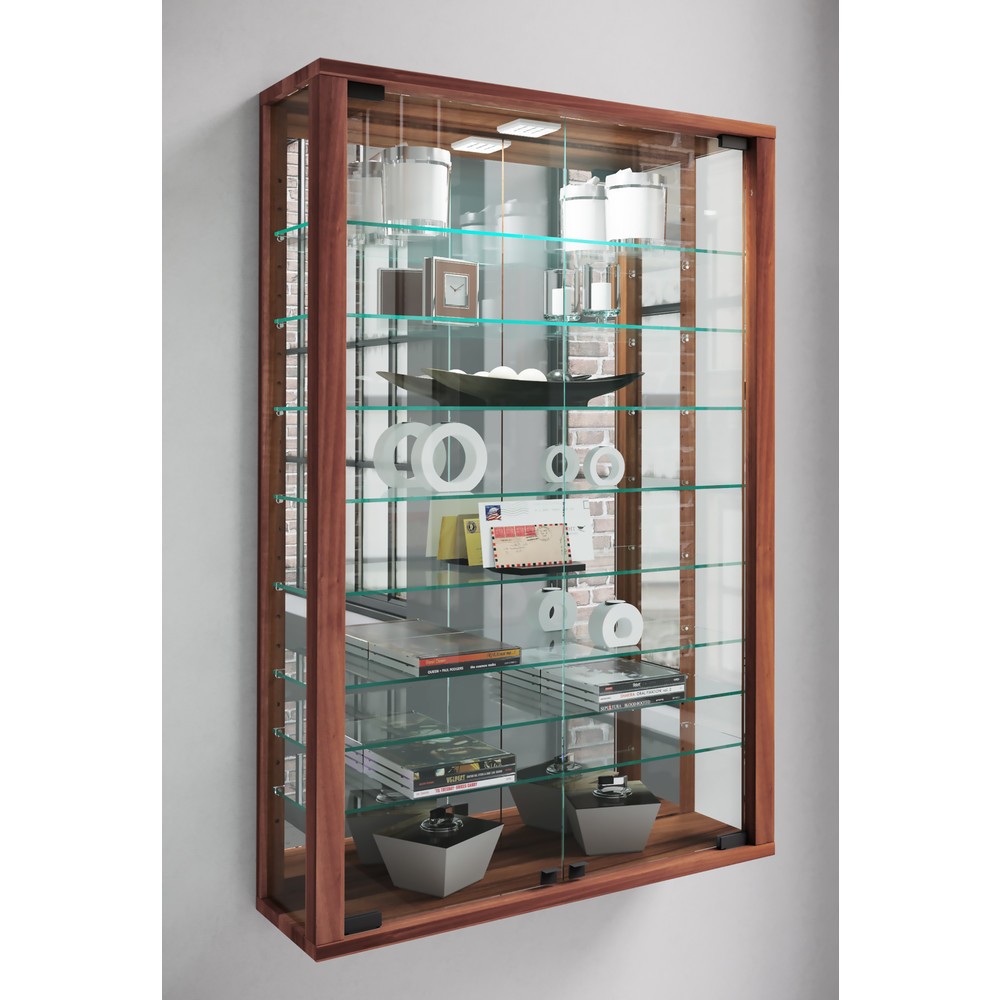 Numéro de l'image du produit 3: Vitrine murale Vitrosa Mini avec miroir, cœur de noyer