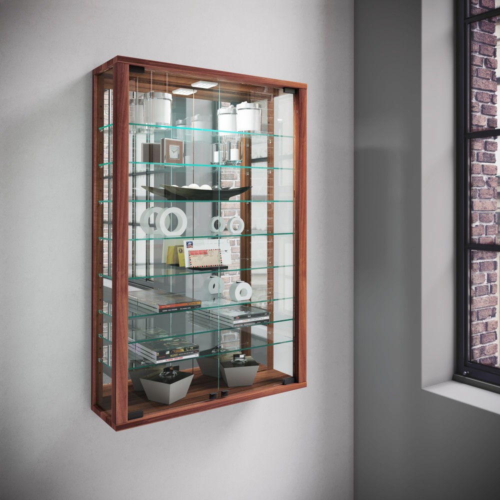 Numéro de l'image du produit 4: Vitrine murale Vitrosa Mini avec miroir, cœur de noyer