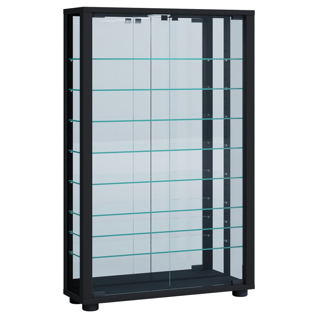 N° de l'image du produit 1 : Vitrine murale VCM Vitrosa Mini avec miroir, noire