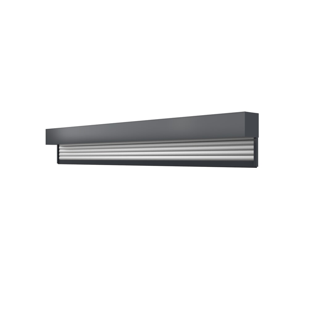 Illustration du produit: Volet roulant frontal pour abri à caddies wsm®, avec interrupteur à clé, aluminium