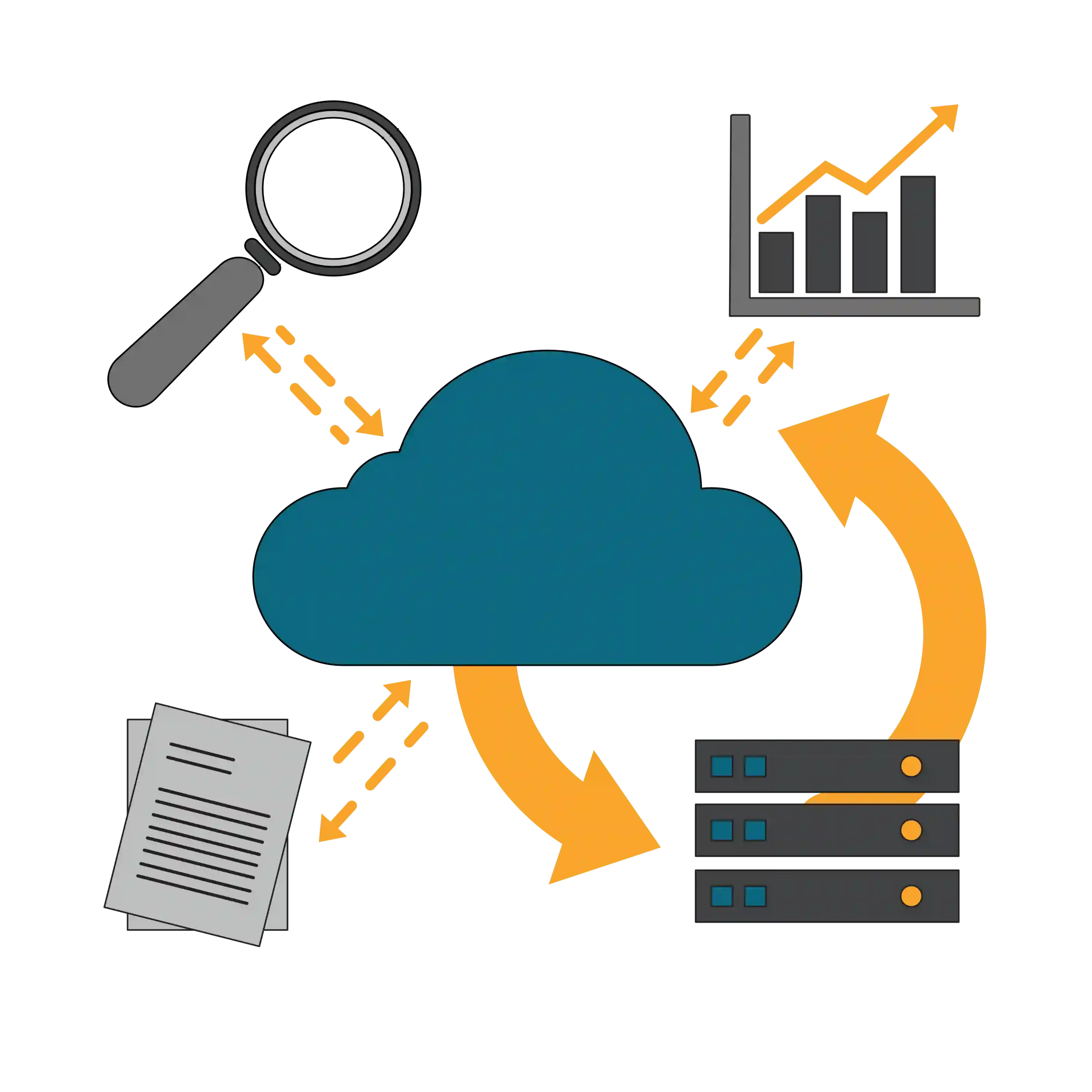 Image qui présente l'infrastructure informatique comme un élément à part entière de la planification de l'entrepôt