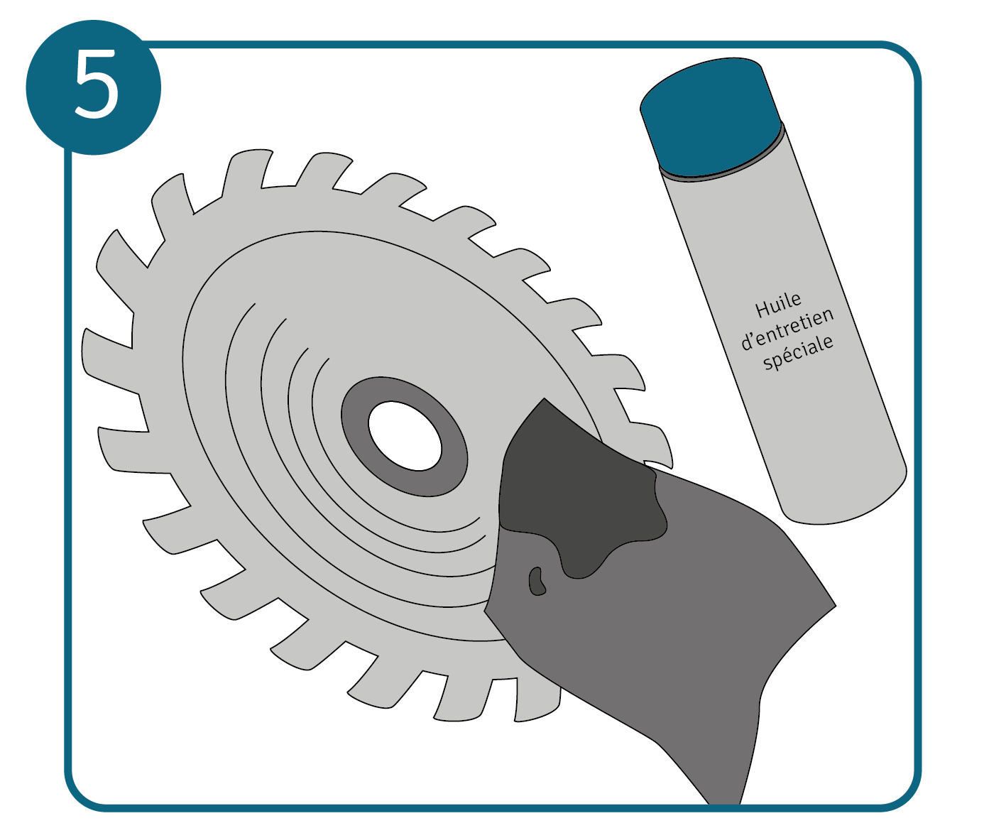 Nettoyage lame de scie circulaire, étape 5 : traitement ultérieur de la lame de scie