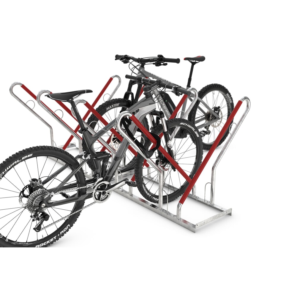 Numéro de l'image du produit 3: Parc à vélos wsm® 0500 XBF, à cheviller, galvanisé à chaud, bilatéral, 12 places, écart entre les roues 540 mm