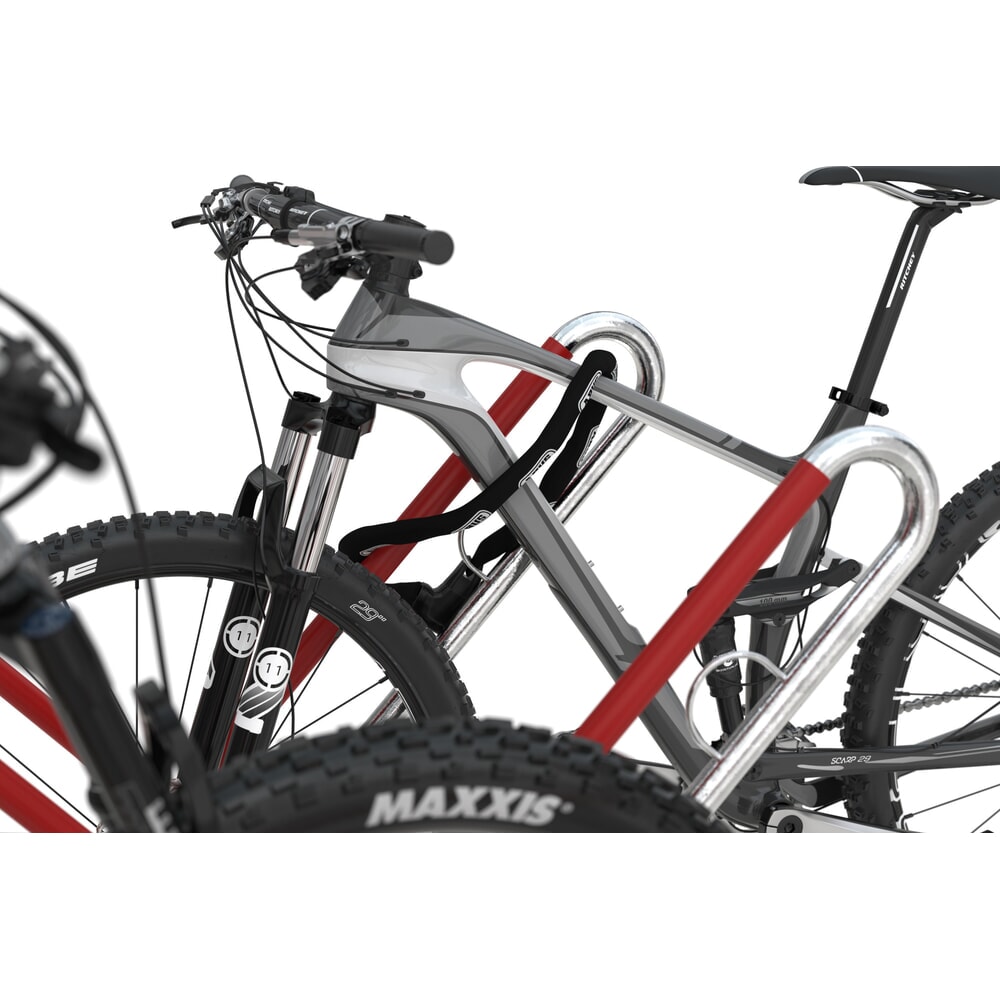 Numéro de l'image du produit 6: Parc à vélos wsm® 0500 XBF, à cheviller, galvanisé à chaud, bilatéral, 12 places, écart entre les roues 540 mm
