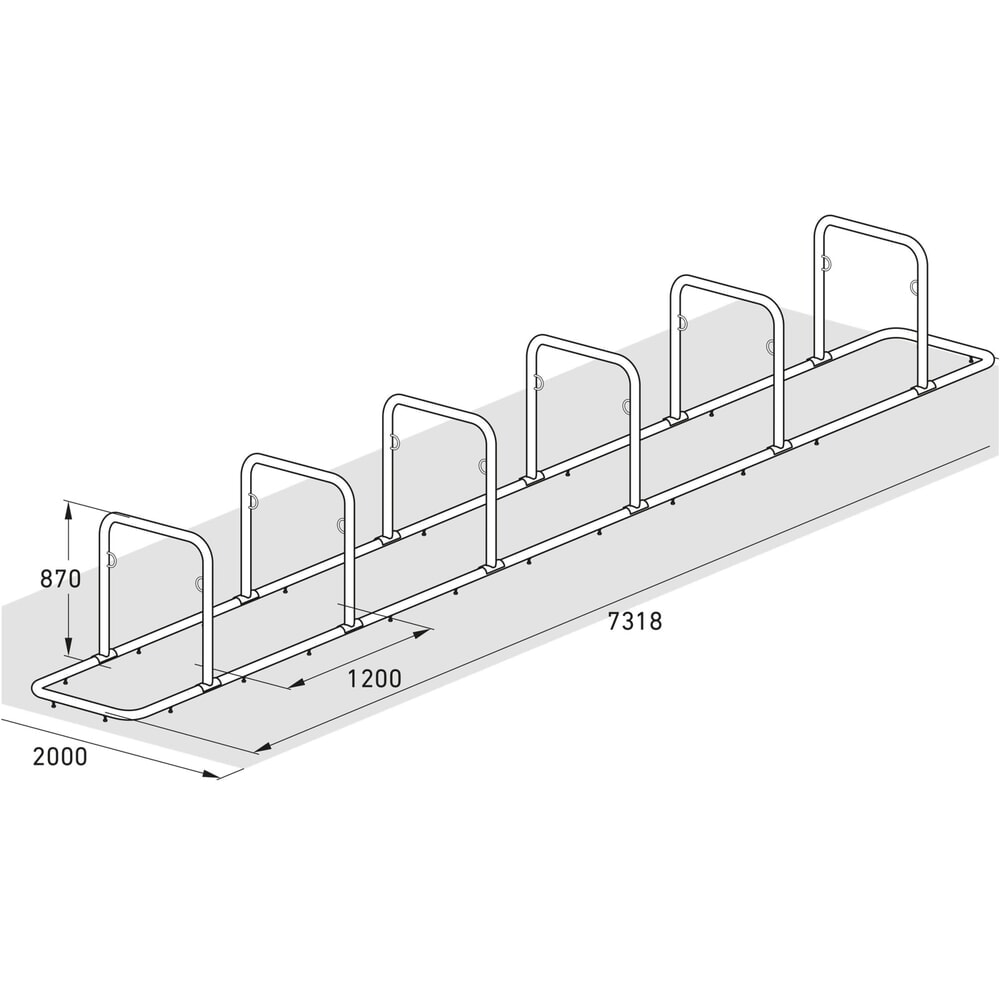 Numéro de l'image du produit 7: Système d'appui wsm® GALAXY XL, bilatéral, 12 places, largeur 7 320 mm