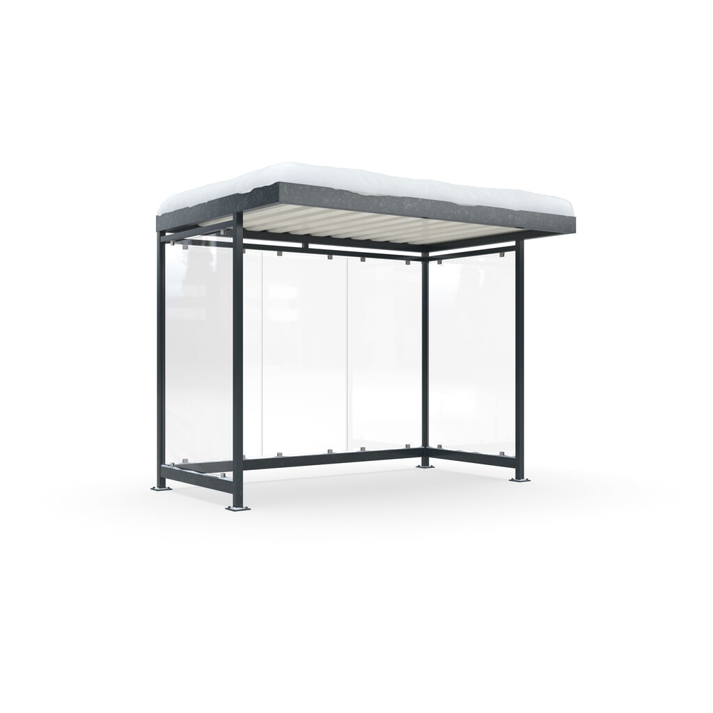 Abri fumeurs wsm® KÖLN ALPINE, livré monté, charge de neige max. 4,15 kN/m², 5 éléments, sans pavage, gris anthracite Illustration du produit: Abri fumeurs wsm® KÖLN ALPINE, livré monté, charge de neige max. 4,15 kN/m², 5 éléments, sans pavage, gris anthracite