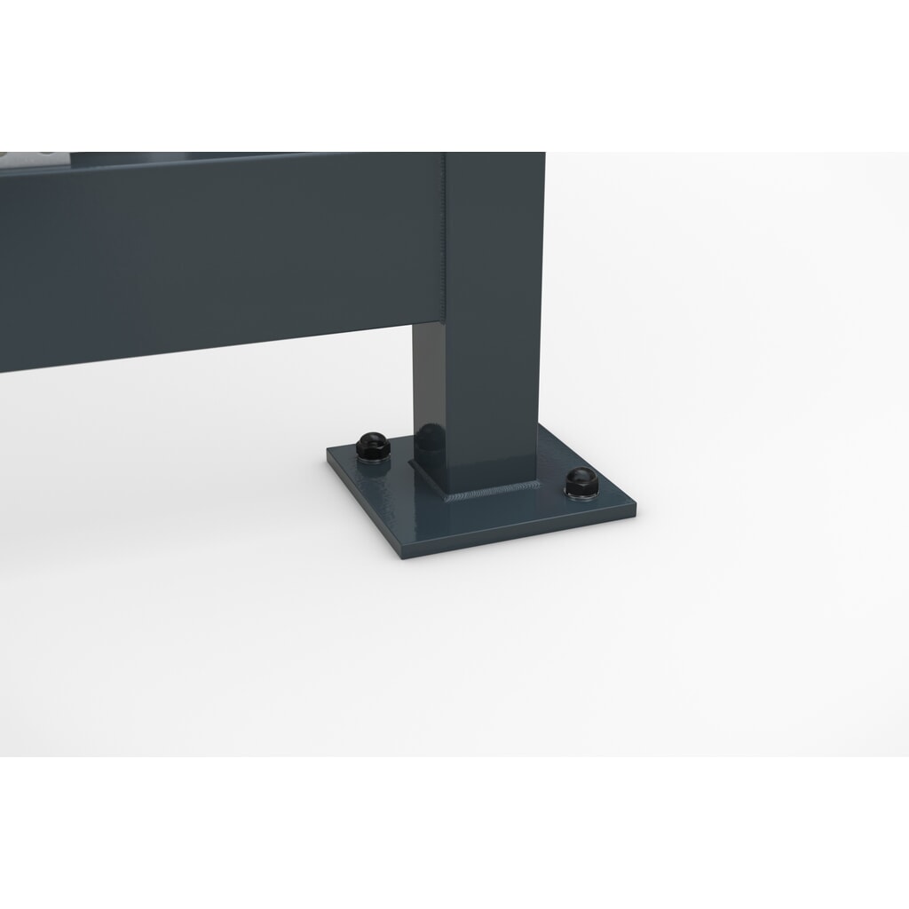 Abri fumeurs wsm® KÖLN ALPINE, livré monté, charge de neige max. 5,6 kN/m², 7 éléments, sans pavage, blanc-gris N° de l'image du produit 2 : Abri fumeurs wsm® KÖLN ALPINE, livré monté, charge de neige max. 5,6 kN/m², 7 éléments, sans pavage, blanc-gris