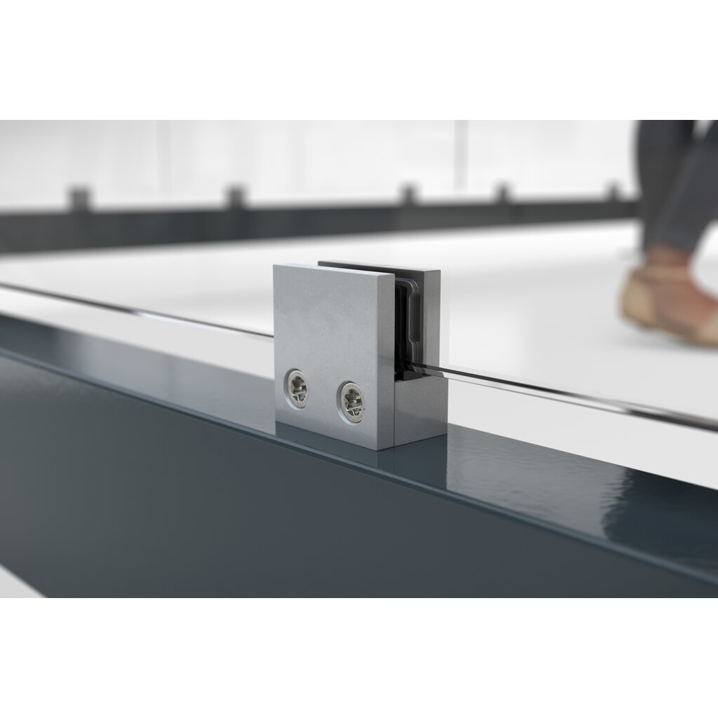 N° de l'image du produit 3 : Abri fumeurs wsm® KÖLN ALPINE, livré monté, charge de neige max. 5,6 kN/m², 7 éléments, sans pavage, blanc-gris