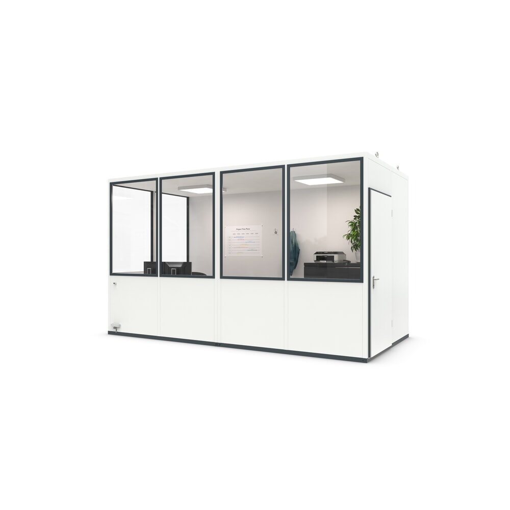 Numéro de l'image du produit 1: Système d'aménagement wsm® MULTIROOM pour l'intérieur, surface au sol 10,40 m², avec pack électricité OfficePlus