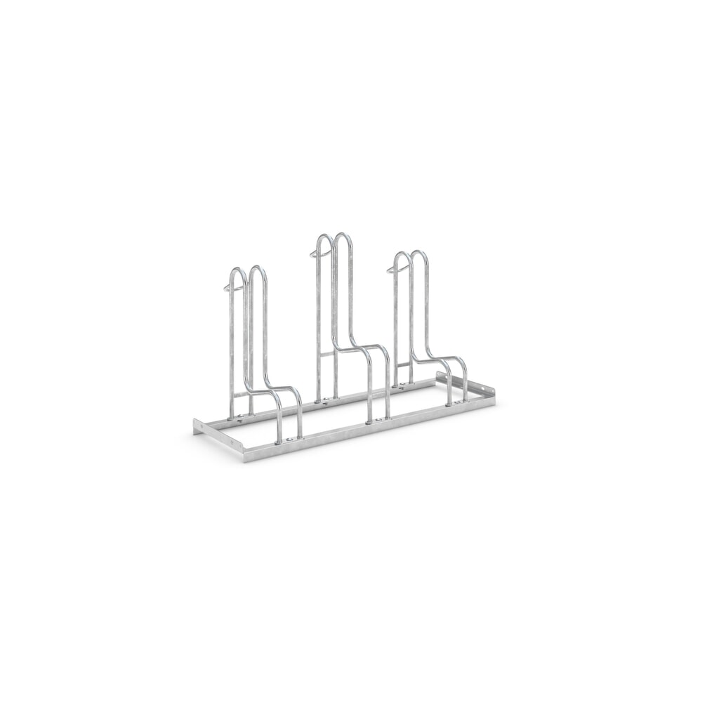 Illustration du produit: Range-vélo wsm® 4000 BR, unilatéral, galvanisé à chaud, écart entre les roues 390 mm, 3 places