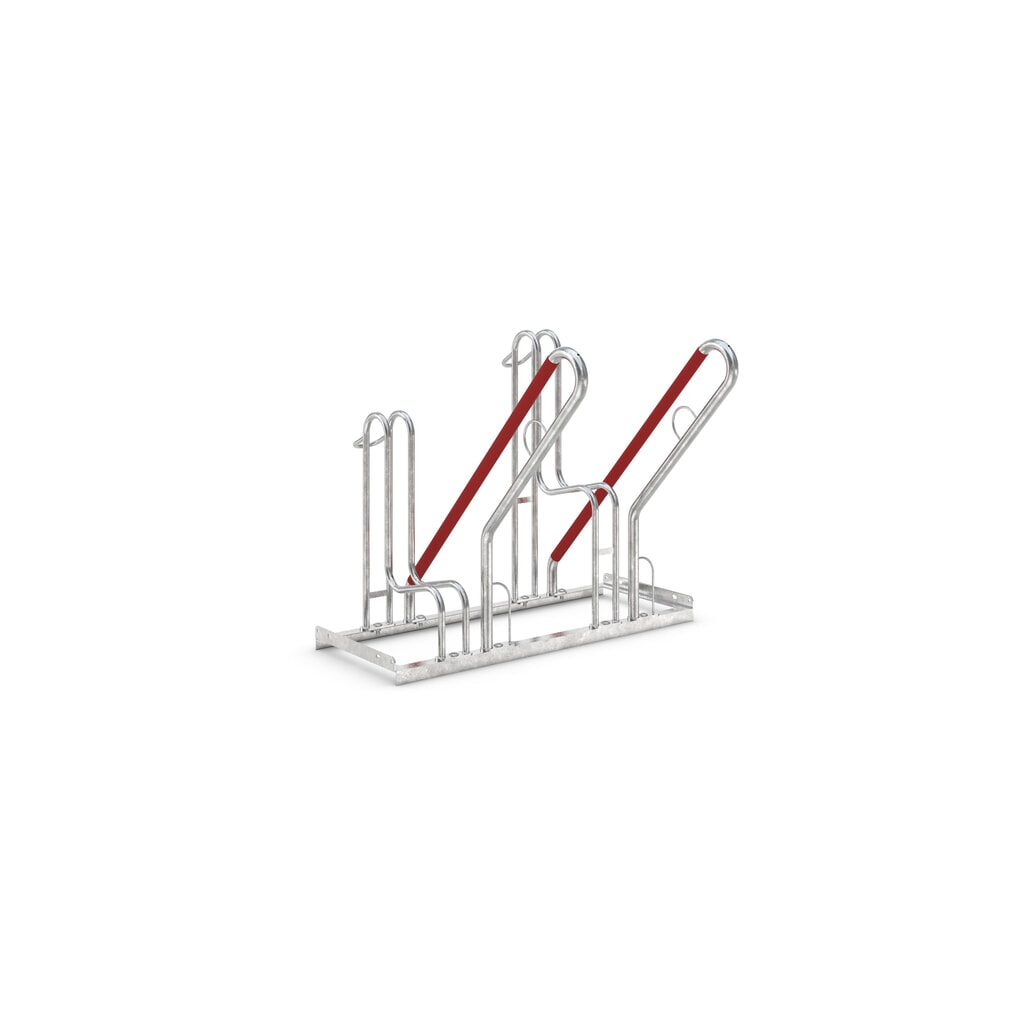Range-vélo wsm® 4500 XBF avec arceau d'appui, galvanisé à chaud, unilatéral, 2 places, écart entre les roues 500 mm Illustration du produit: Range-vélo wsm® 4500 XBF avec arceau d'appui, galvanisé à chaud, unilatéral, 2 places, écart entre les roues 500 mm
