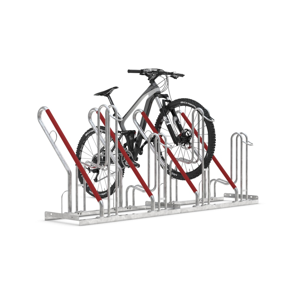 Numéro de l'image du produit 9: Range-vélo wsm® 4500 XBF avec arceau d'appui, galvanisé à chaud, unilatéral, 4 places, écart entre les roues 500 mm