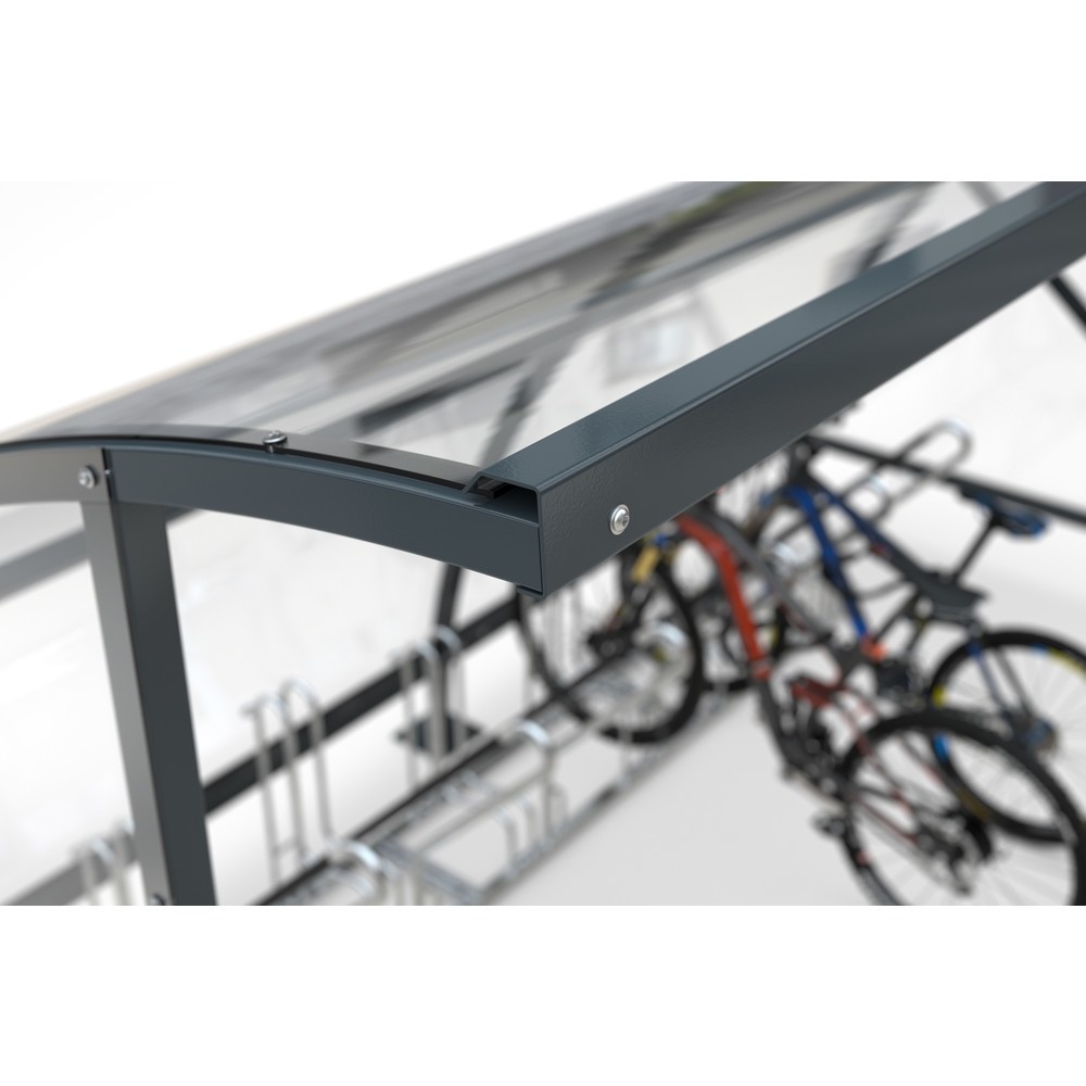 Numéro de l'image du produit 5: Abri wsm® BAMBERG en arc de cercle, largeur 8 250 mm, gris-blanc