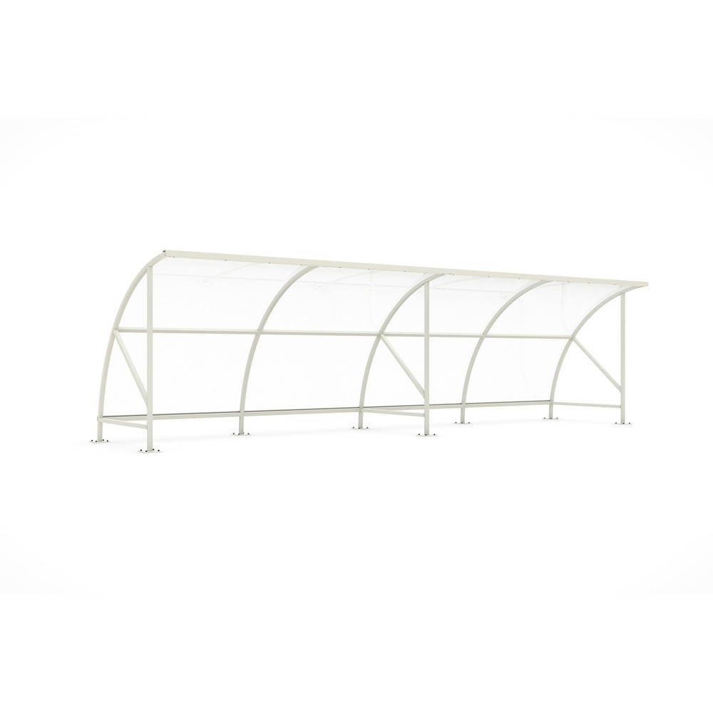 Numéro de l'image du produit 1: Abri wsm® BAMBERG en arc de cercle, largeur 8 250 mm, gris-blanc