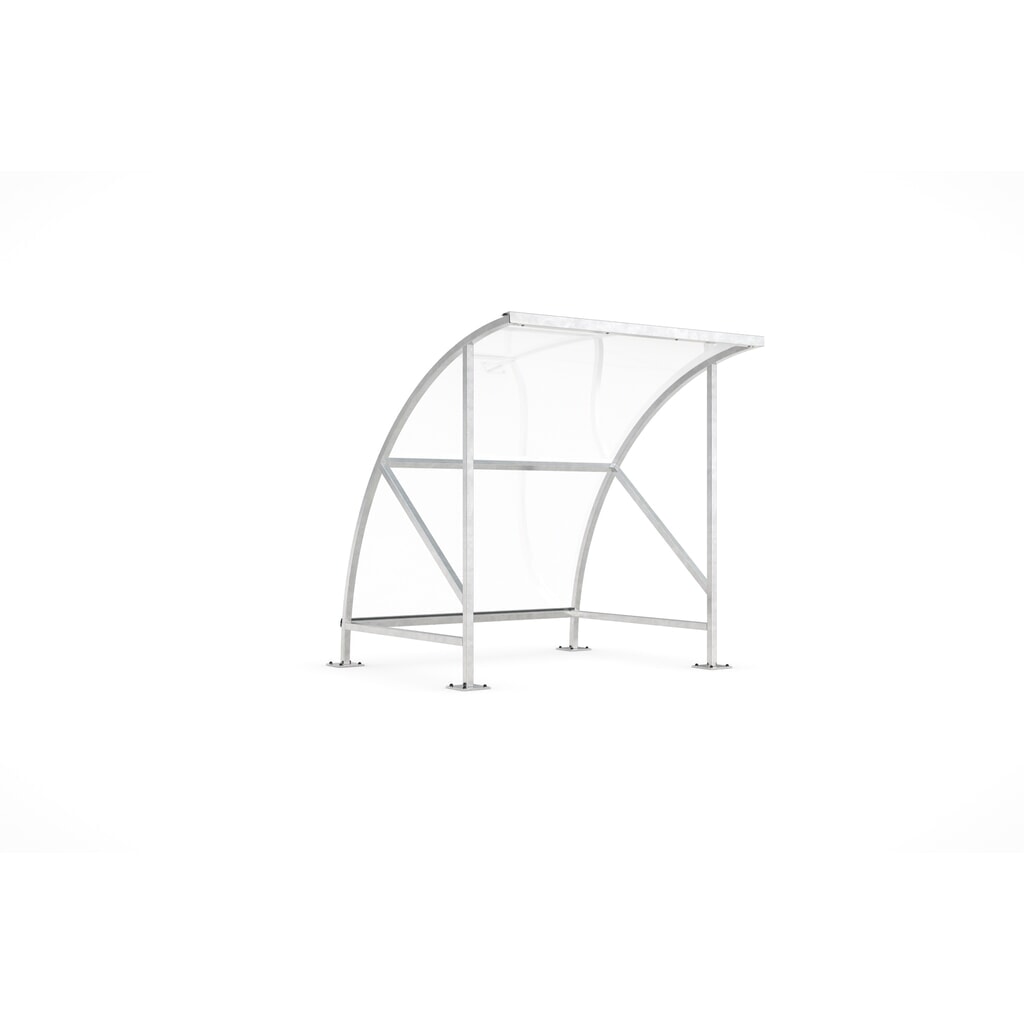 Abri wsm® BAMBERG en arc de cercle, largeur 2 090 mm, galvanisé à chaud Illustration du produit: Abri wsm® BAMBERG en arc de cercle, largeur 2 090 mm, galvanisé à chaud